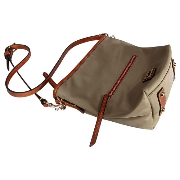 Dooney & Bourke Handbag Small Womens Nylon Shoulder Bag Gold Inner Pockets Purse - Picture 5 of 12